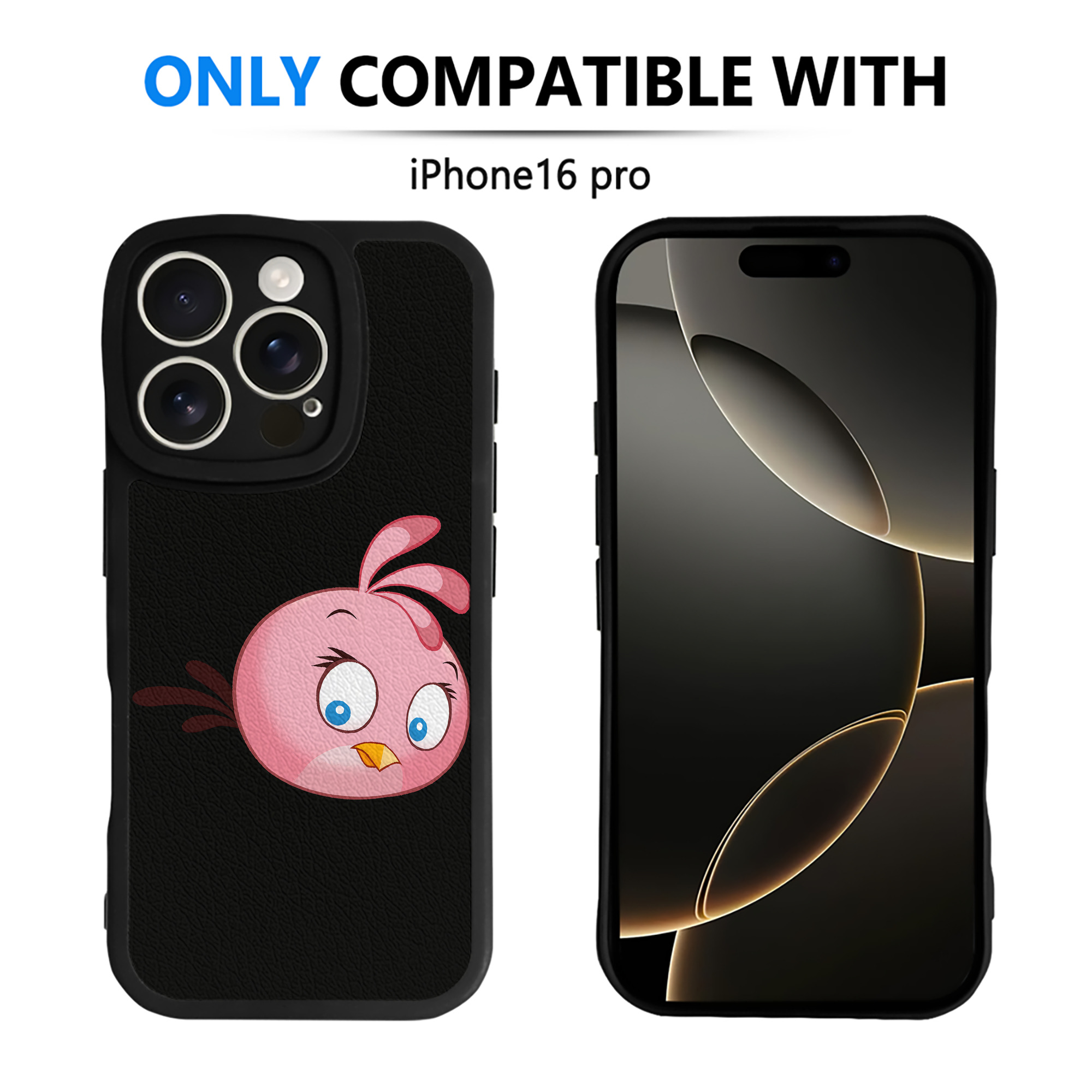 （画像用） Angry Birds アングリーバード 【iPhone 16シリーズ対応】シリコンスマホケース（レザー調） 材質：シリコン